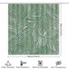 Green Palm Leaf Print Shower Curtain Waterproof Home Decor Bathroom Decorative Bath Curtains Green 250X180Cm (White Background)