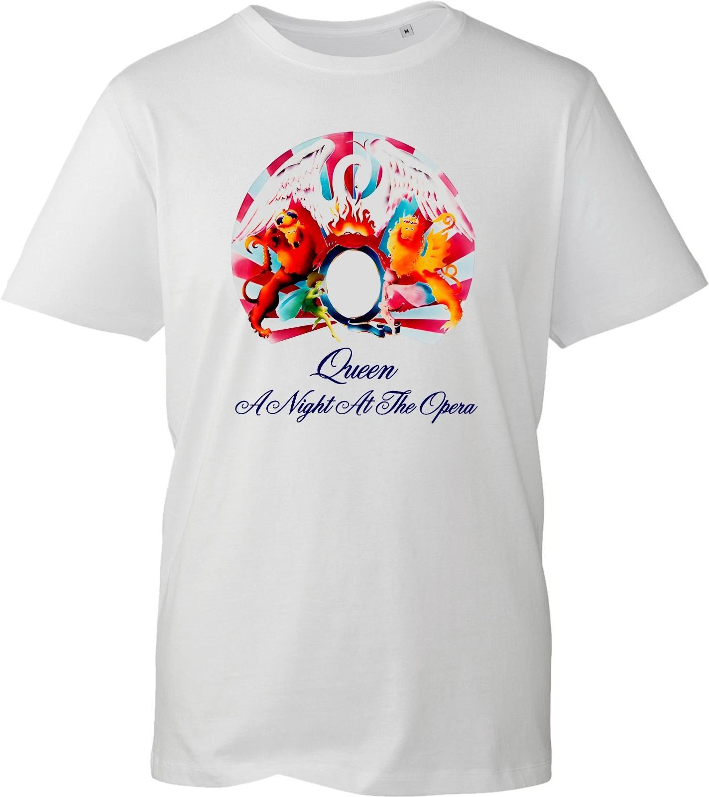 Uk Queen Rock Band Studio Album Design Shirt A Night AT Opera Retro Gift T-Shirt 3XL