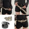 Blingbling Rhinestones Waist Belt for Street Dance Jean Casual Wear Butterfly