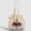 Cute Embroidered Versatile Artistic Single Shoulder Bag 2025 New Lazy Style Large Capacity Commuter Single Shoulder Tote Bag for Women