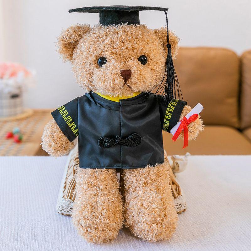 Bachelor's Suit Master's Doctoral Bear Plush Toy Graduation Bear Doll Printing Rag Doll Graduation Gift
