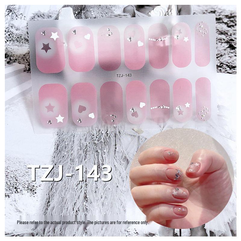 5D Gradient Retro Wearable Nail Art Stickers with Removable Adhesive