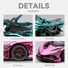 1/24 Scale Simulation Apollo EVO Plating Alloy Car, Sound and Light Children's Toy Car, Sports Car Model Collection Ornament Gift