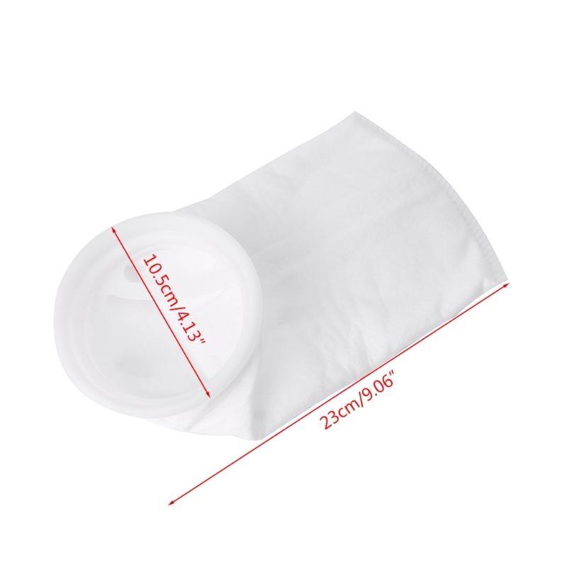 Filterstrumpor 100 Mikron 4 tums Ring 9 tum Lång Akvarium Nylonfilterpåsar