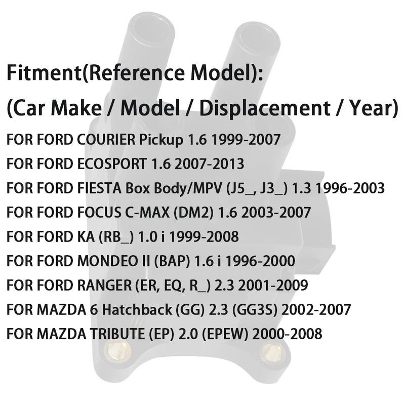 Ignition Coil For FORD COURIER ECOSPORT FIESTA FOCUS KA RANGER MAZDA 6 TRIBUTE 988F12029AB 1S7G12029AC 1067601 Accessories