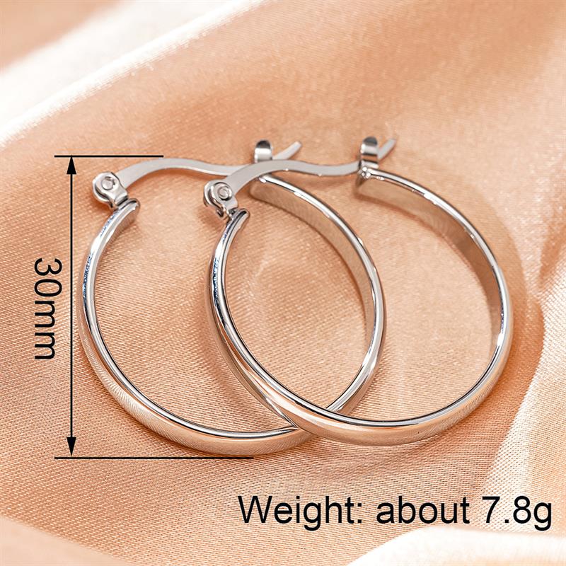 Xiaomi Huitan Stainless Steel Women Hoop Earrings Silver Color/Gold Color Fashion Party Wedding Versatile Accessories Elegant Jewelry