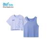 361° Girls' Summer Short-Sleeve Two-Piece Vest Set