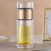 1pcs Tea Water Bottle Glass Double-layer Tea Water Cup Injection Drum Water Dispenser with Tea Filter Bottle