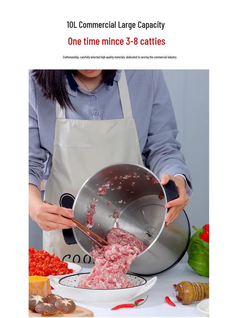 High-Power 1800W Electric Meat Grinder & Vegetable Chopper with Large Capacity