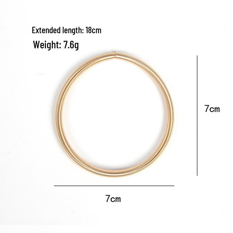 Spring Steel Bangle: Gold & Silver Wrist Massage Toy