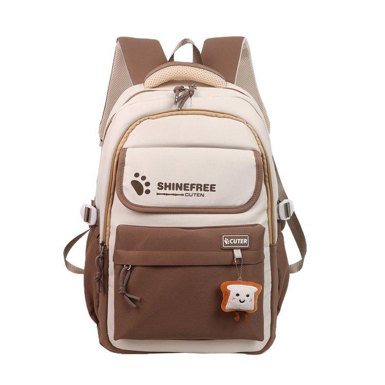 Schoolbag new large capacity ins Internet celebrity lightweight and simple versatile schoolbag college student junior high school student backpack