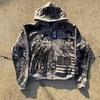 Men's and women's same casual fashion hooded personalized retro loose jacket trade trend printed sweater