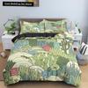 Cactus King Queen Duvet Cover Succulents Bedding Set for Kids Teens Adults Green Botanical Flowers 2/3pcs Polyester Quilt Cover