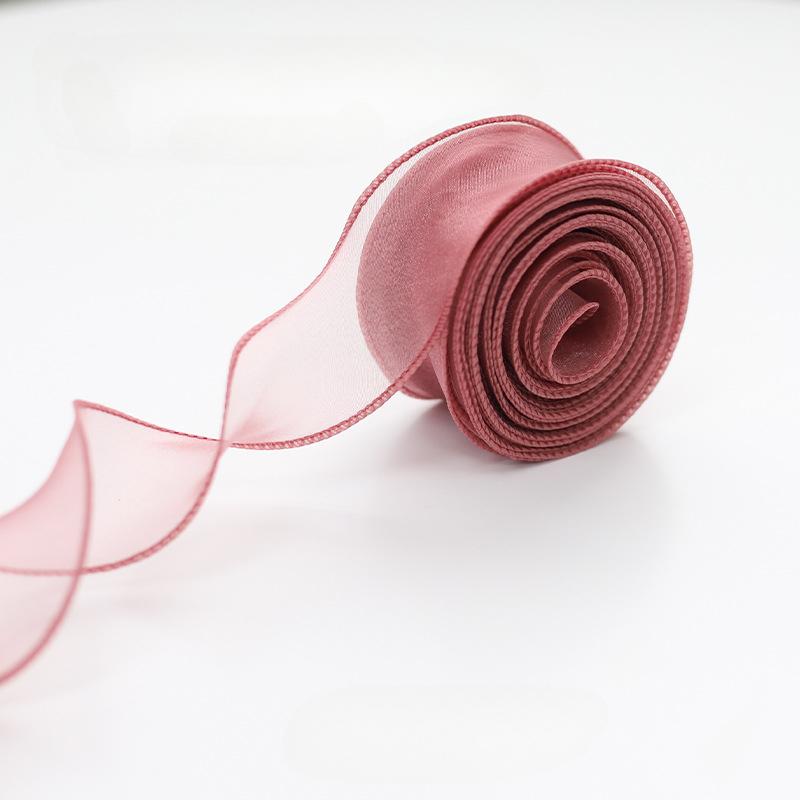 10 Yards/Roll Chiffon Silk Ribbon Organza Satin For DIY Craft Gift Wrapping Decoration Wedding Bouquets Wreath Sewing Supplies