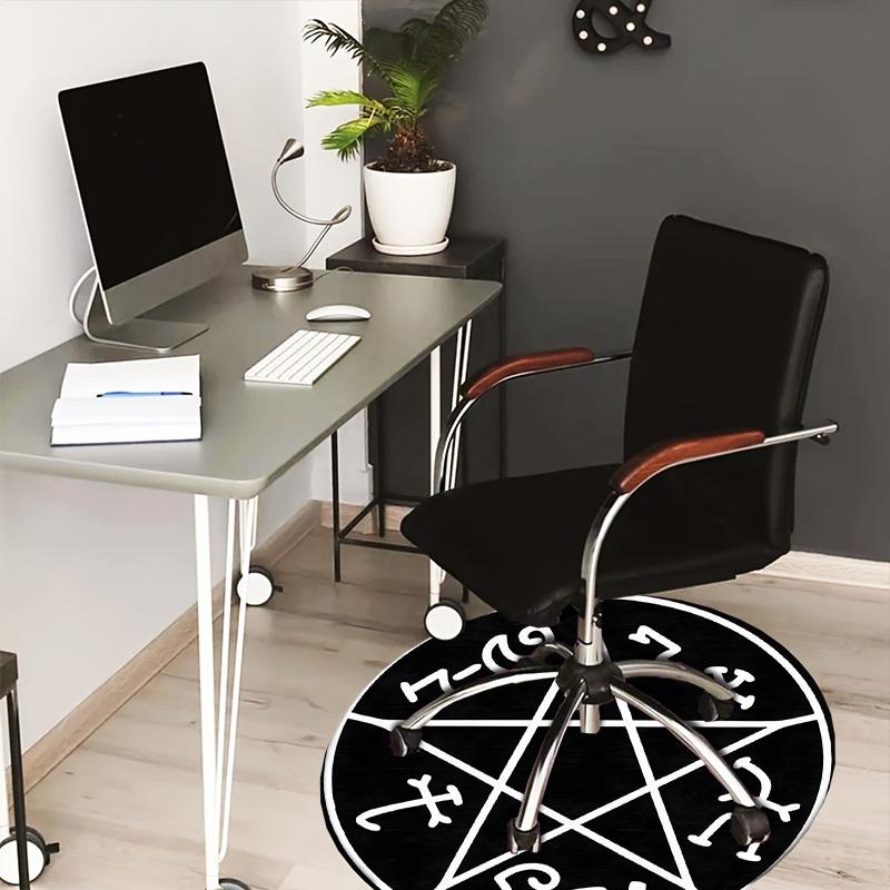 1pc Carpet Chair Mats Pentagram Symbol Perfect for Decorating Chairs, Polyester Carpet, for Living Room.YDT633