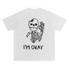 Semipopular Skull Head Print ShortSleeved TShirt  Perfect for Both Men and Women Great for Couples Instagram Top