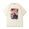 Jujutsu Kaisen anime handsome pattern printing summer men's 100% cotton T-shirt casual breathable trend street men's clothing