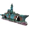 Aquarium Shipwreck Decorations Fish Tank Decorations - Resin Material Shipwreck Decorations, Eco-Friendly, For Freshwater Saltwater Aquariums