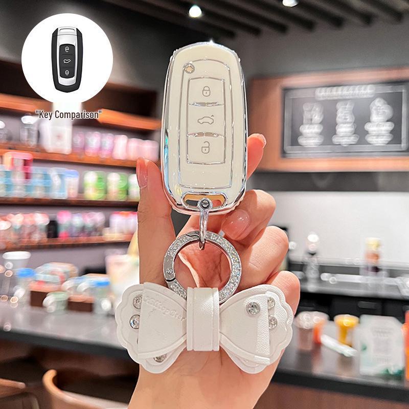 Compatible with Geely Panda Mini, Mini Boyue, Vision X3, Emgrand GS, Borui, Premium Key Case.