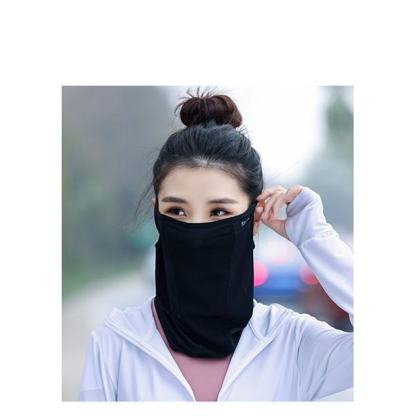 Eis-Seide UV-Sonnenschutz Gesichtsmaske Koreanischer Sommer Sport Radfahren Atmungsaktives Netz Ohrschlaufe Unisex Nackenschutz