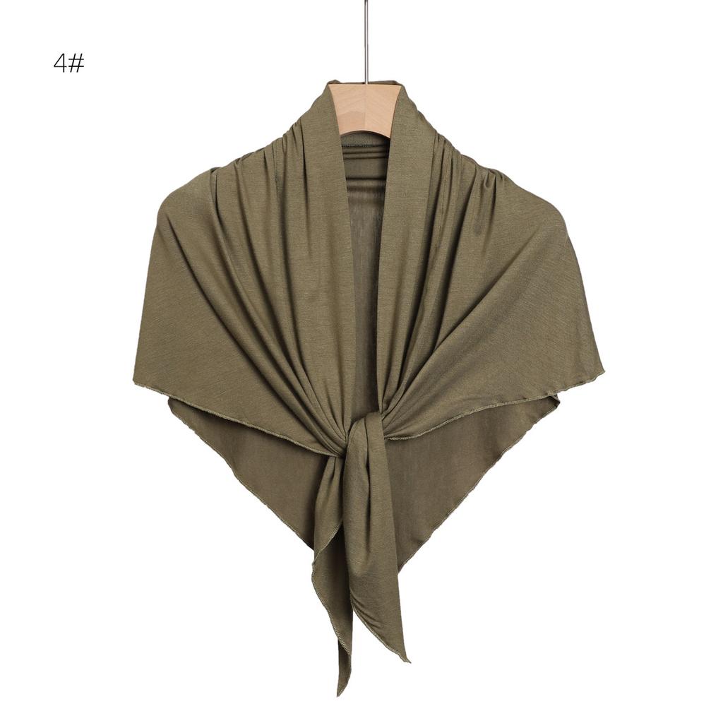 Premium Triangle Jersey Hijabs for Women Solid Muslim Scarves Turban Elastic Bandana Arab Headscarf Khimar Wraps Saudi Hijabs