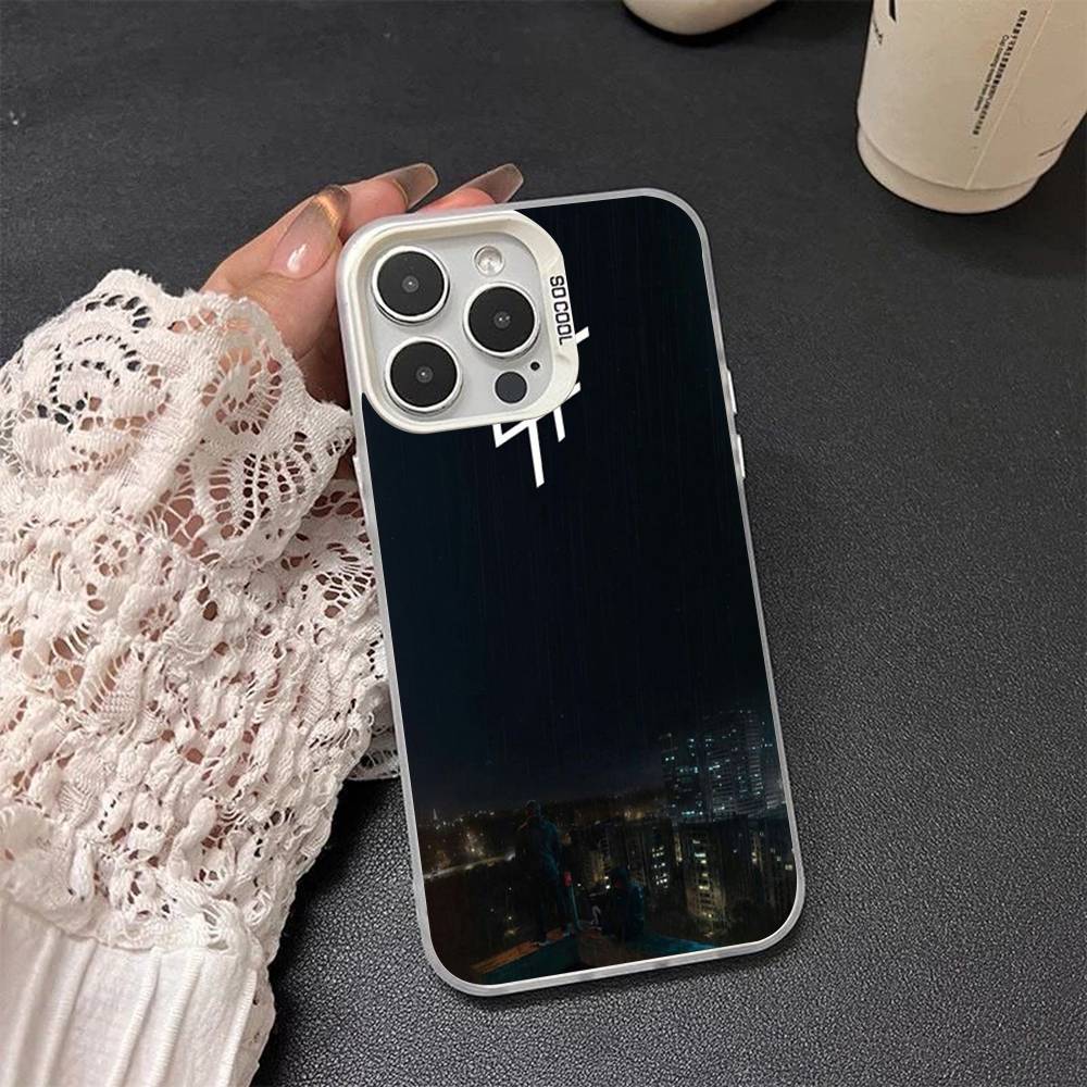 Hip Hop PNL QLF Rapper Fashion Frosted Phone Case For iPhone 17 16 15 14 Plus 13 12 11 Pro Max X Xs XR Silver Hard Cover