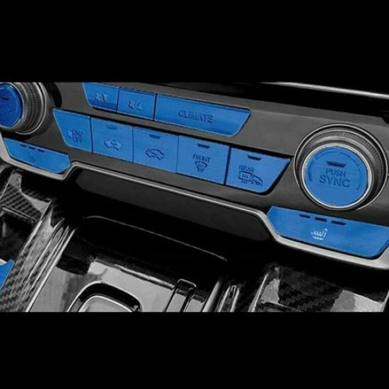 Aluminum Center Console AC CD Button Sticker Trim For Honda CR-V CRV 2017-2022