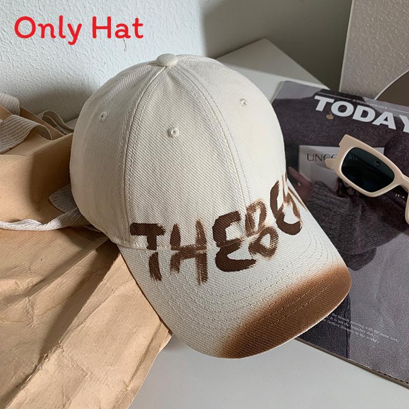 Vintage Washout Letter Baseball Cap For Men And Women Casual Sun Hat