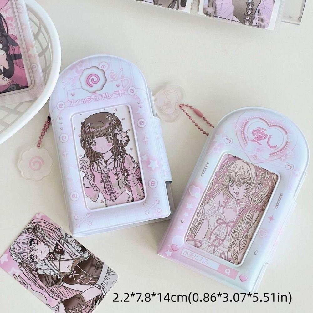 INS Sweet Love Card Album PVC with 16 Internal Pages Photocard Binder 3 Inch Mini Collectible Card Album