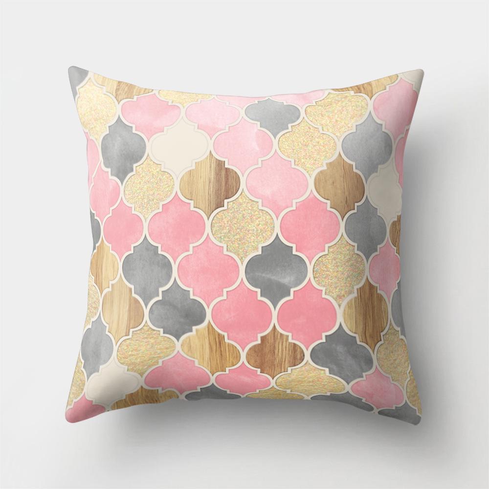 Creative Home Office Pillowcase Geometric Pattern Polyester Pillowcase