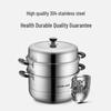 SUPOR 30cm 304 Stainless Steel 3-Layer Steamer Pot