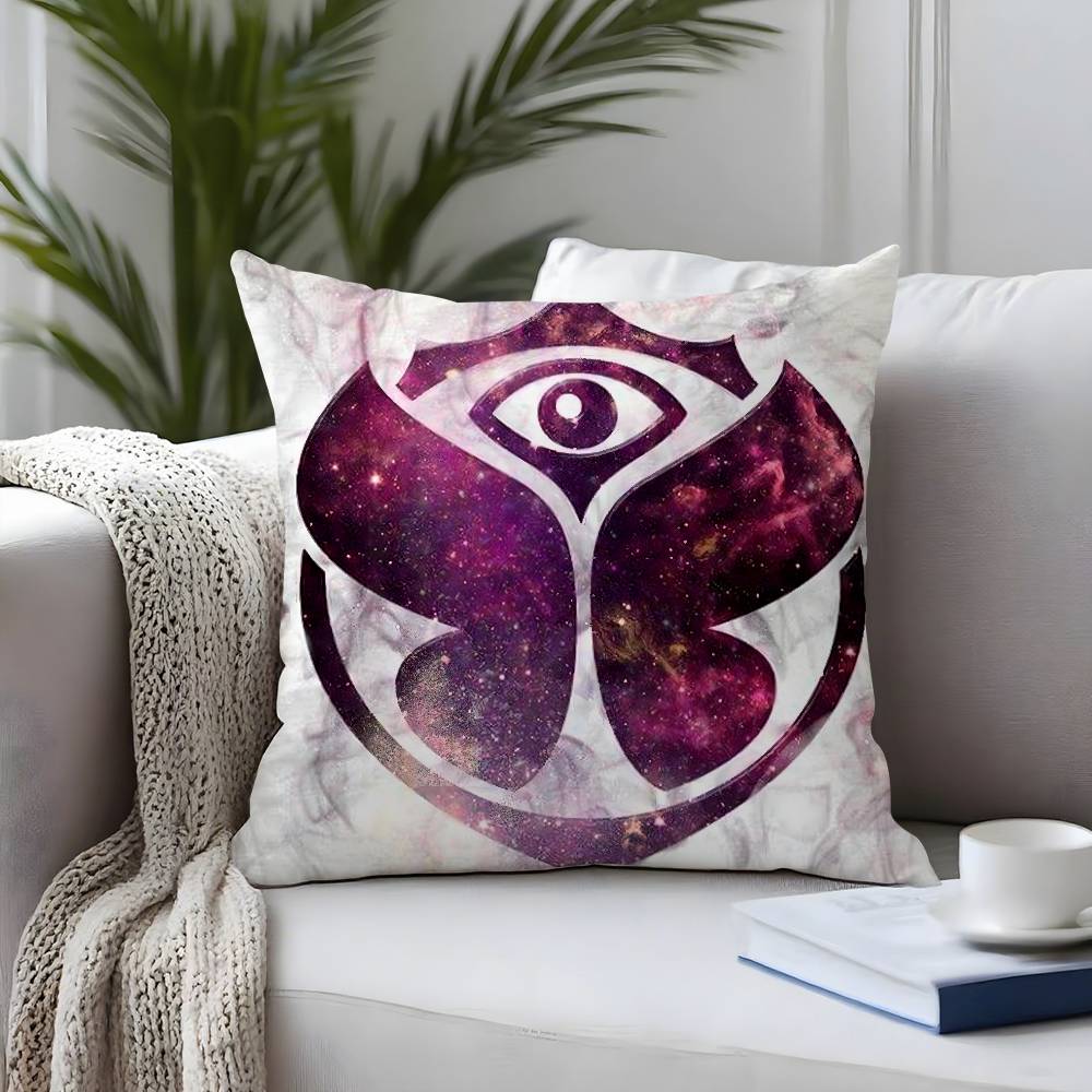 T-Tomorrowlands Music Logo Pillow Case Plush Fabric Soft Pillowcase Double Sided Print Cushion Cover Household Gifts