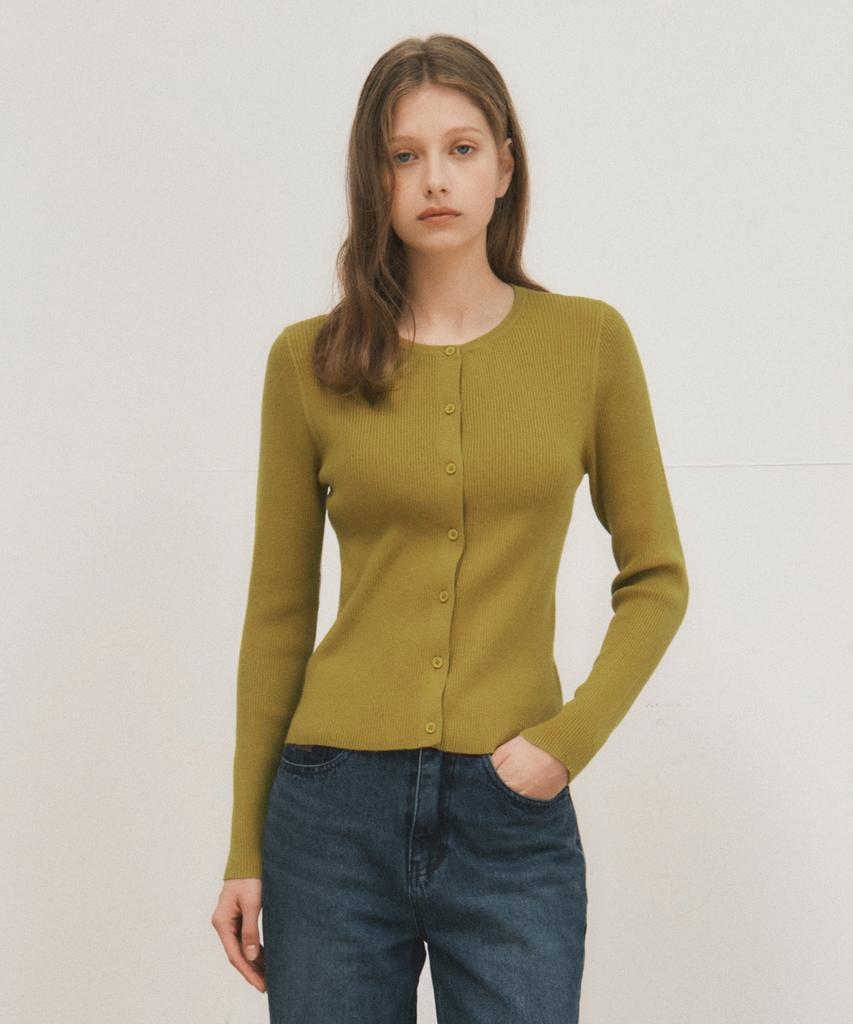 Wednesday Oasis For Woman Washable Sheer Knit Cardigan_Olive(Wc25-Kn35)