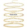 Fashionable Five-Piece Metal Chain Bracelet Set - Personalized European and American Style