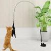 Cats Feathers Wand Interactive Toy Kitten Toys with Super Suction Cup Detachable Feather Funny Cat Stick Pet Supplies