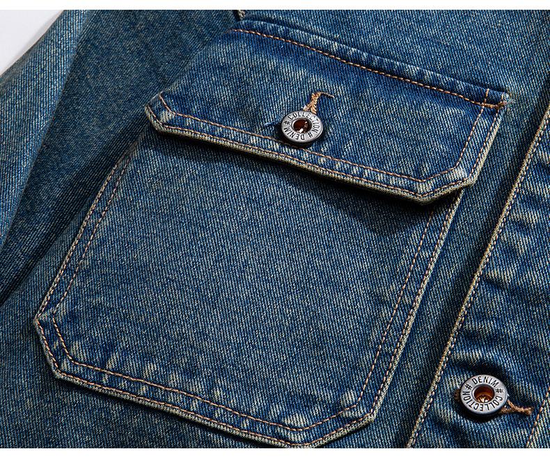 LEE 2025 Color Block Men’s Retro Denim Jacket - Loose Fit, Trendy, Slightly Wide