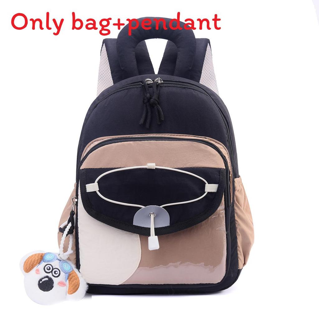 

Kids Dualcolor Cartoon School Bag With Soft Polyester Lining For Outdoor Travel Black