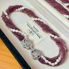National Style Retro Autumn And Winter Merad Smoke Purple Artificial Amethyst Natural High Quality Freshwater Pearl Necklace Evening Wear