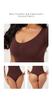 Women's Short Sleeve Tummy Control Shapewear Bodysuit