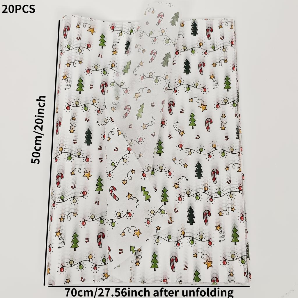 70x50cm Weihnachtspapier, Festliche Geschenkverpackung für Feiertagsdekorationen, Winter- & Erntedankgeschenke, Universell einsetzbar