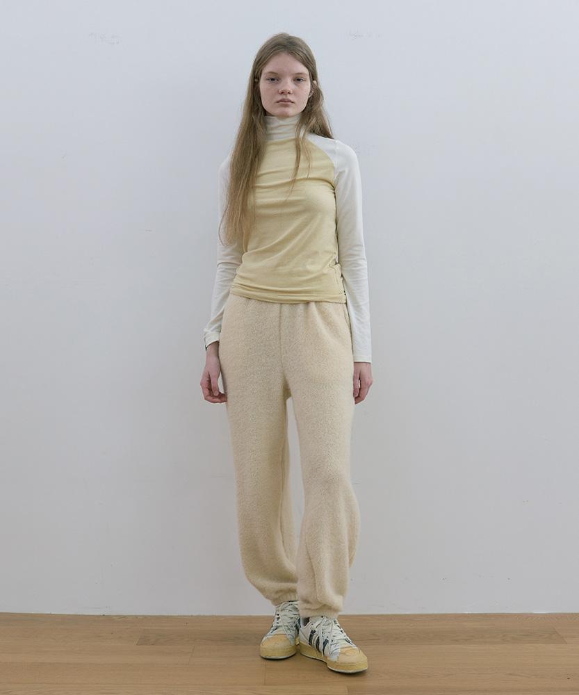 Nokeontencheu 120. Acrylic Terry Pants _ Cream