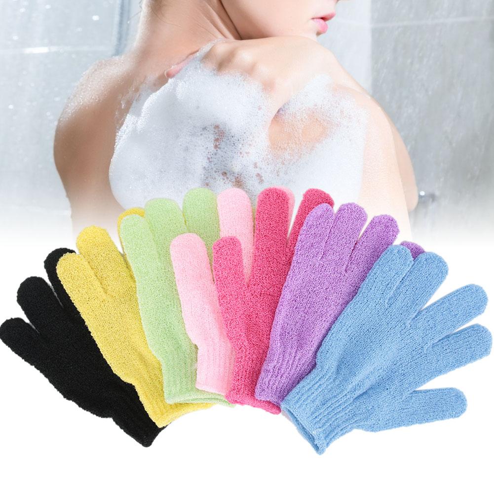 7pcs Bath Glove Shower Body Deep Cleaning Exfoliating Skin Spa Massage Scrub Glove7pcsSet