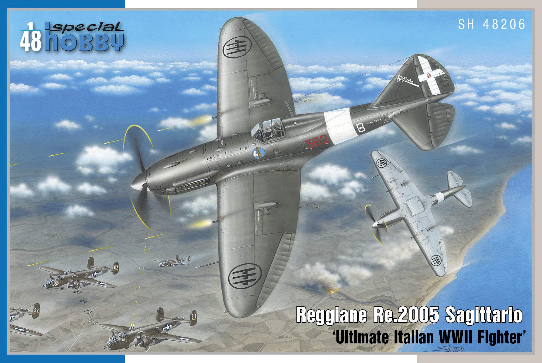 

Special Hobby Итальянские ВВС Истребитель Reggiane Sagittario Пластиковая модель SH48206 1/48 Re.2005