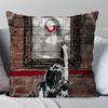 Federa Cuscino Banksy Graffiti Cuscino Quadrato Camera da Letto Divano Cuscino Comfort per il Tempo Libero Auto Soggiorno Decorazione per la Casa