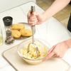 Stainless Steel Potato Masher Ricer, Heavy-Duty Metal Mashing Utensil, Hand Smasher for Potatoes, Avocado, Beans