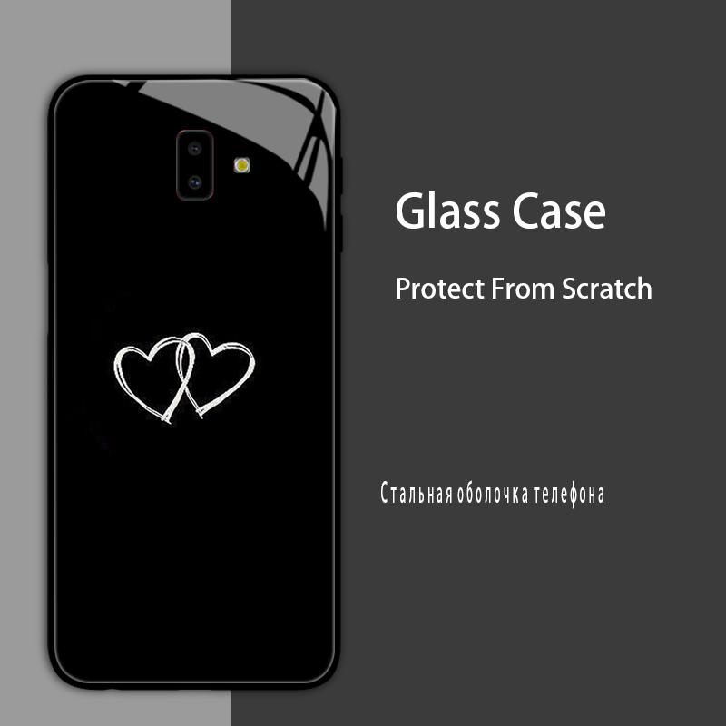 For Samsung J6 J6+ 2018 Case Cover Tempered Glass Case Hard Shockproof Coque Bumper For Samsung J4 Plus J7 2017 Protect Case