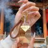 Porte-clés et Lanière pour Téléphone Portable Charme Porte-Bonheur Or Pur 999 Cadeau, 20mg