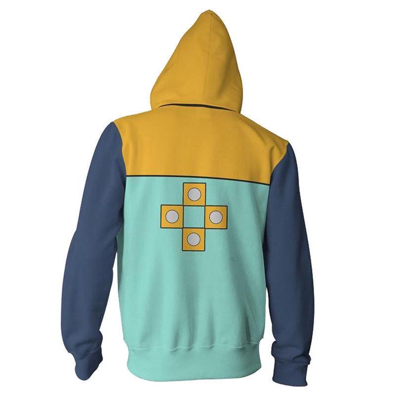 Sins Seven Deadly Grizzlys Sin Kingharlequin Hoodie Cosplay Jacket Sweatshirt