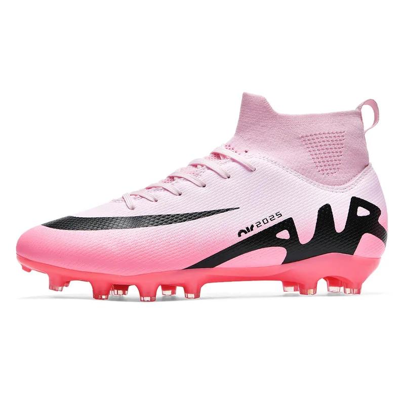 Fashion Pink Soccer Shoes Men Professional Lightweight Sock Men's Football Shoe Outdoor Non-slip Original Football Boot Sneakers