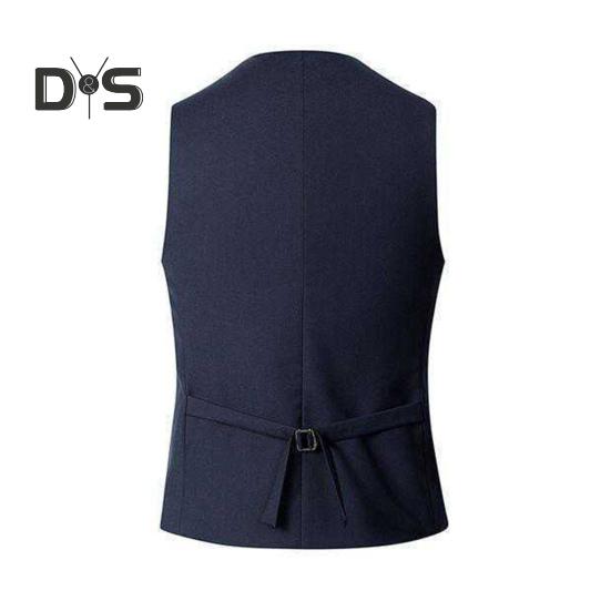 Men Suit Vest V-Neck Sleeveless Single Breasted Slim Fit Business Waistcoat Solid Color Formal Dress Waistcoat